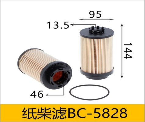 SN70316 10289138 खुदाई ईंधन फ़िल्टर PU1059/2x ईंधन पेपर कोर फ़िल्टर
